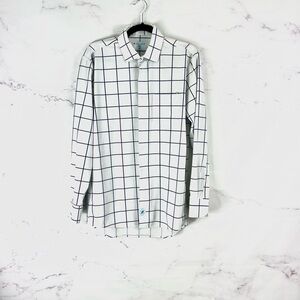 &COLLAR Grid Print Button-down Long Sleeve Shirt